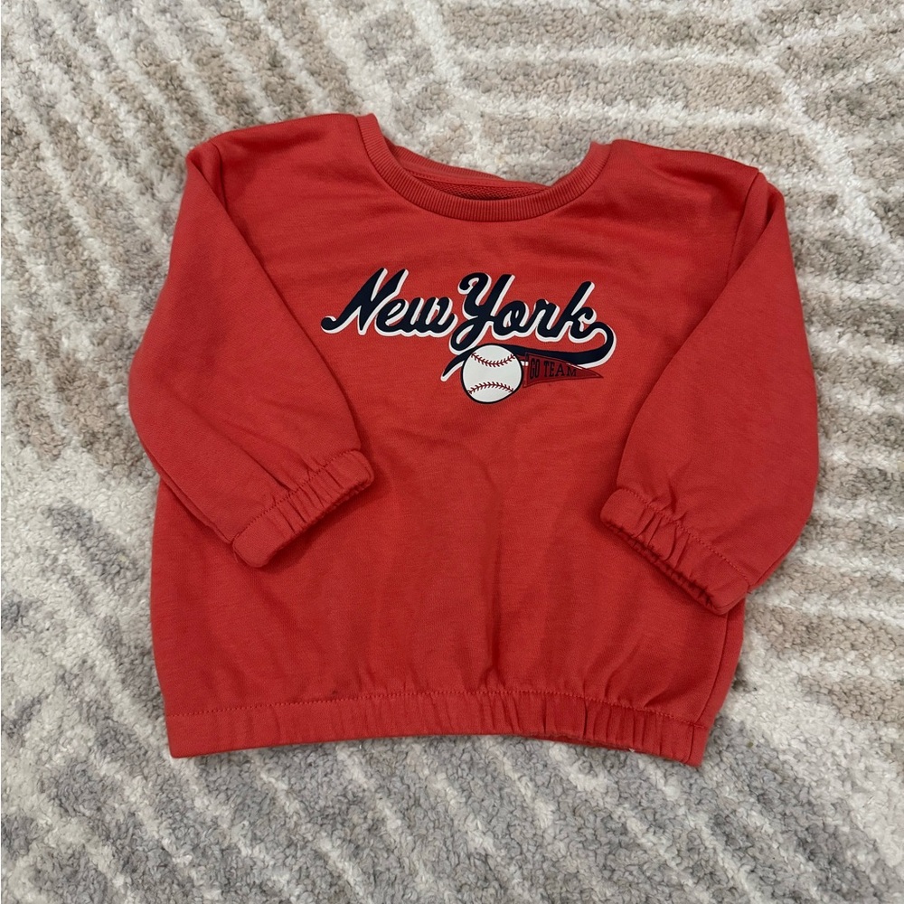 New York Kids Baseball Shirt - Red